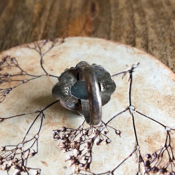 VINTAGE Labradorite Sterling Silver Ring, 5 - Picture 8 of 12